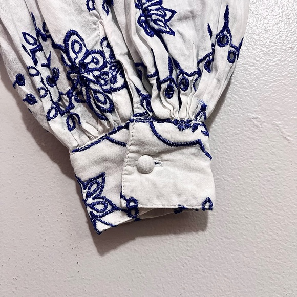 NWT ASOS Broderie Blouson Sleeve Midi Dress w/ Contrast Embroidery MSRP$260 - Picture 11 of 16